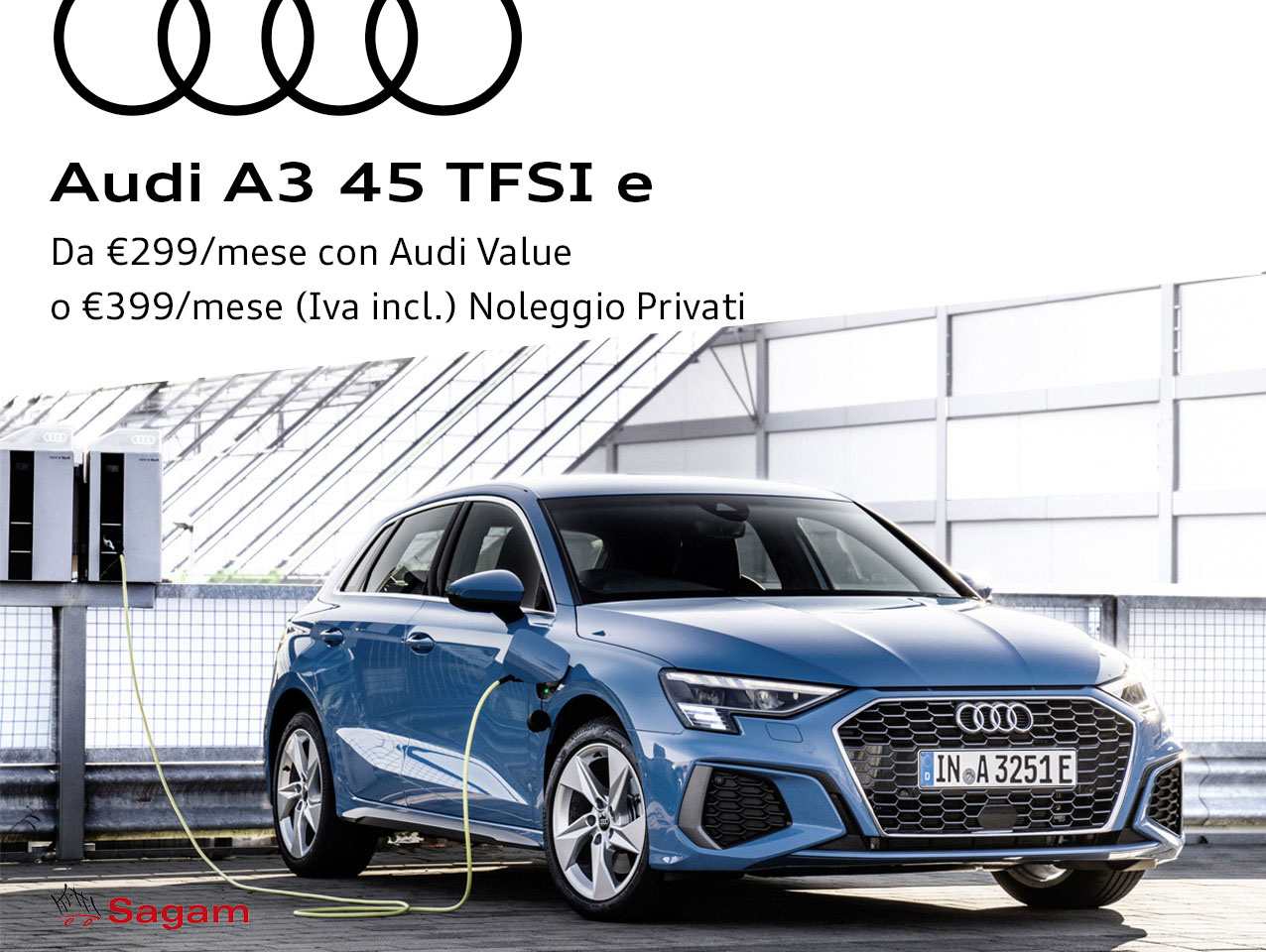 Nuova Audi A3 Sportback S line edition 45 TFSIe 245 cv - Plugin Hybrid