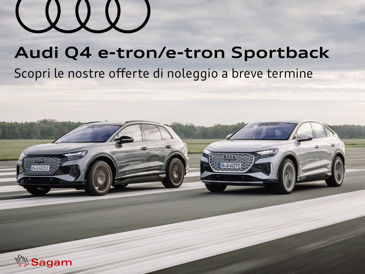 Nuova Audi Q4 e-tron/Q4 Sportback e-tron in Noleggio a breve termine